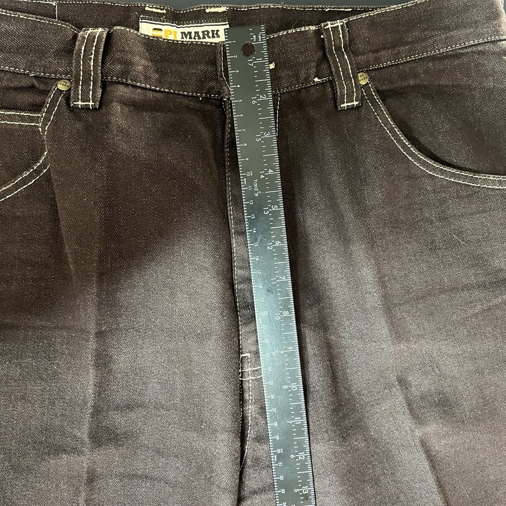 PJ Mark Carpenter Jeans Mens Size 38 Brown Denim Y2K Vintage 90s HipHop Urban - Picture 4 of 10